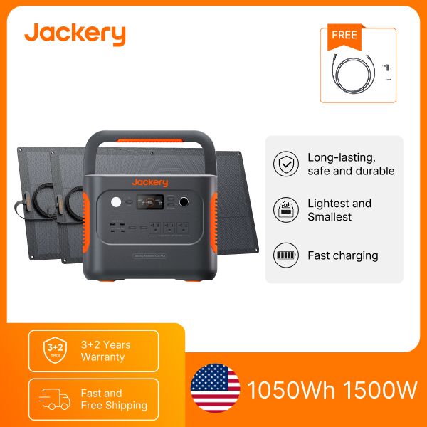 Solar Emergency Charger - Jackery E1000AC 1050Wh draagbare krachtcentrale met