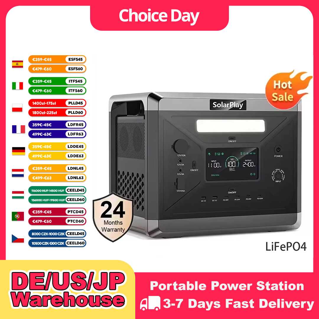 Solar Emergency Charger - SOLARPLAY Draagbare Powerstation Q2501 Voor Buiten