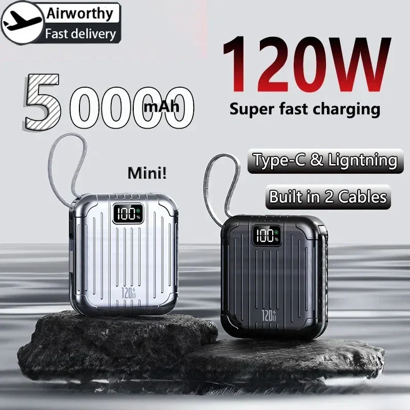 Solar Emergency Charger - 50000 mAh Mini Compact Handig PowerBank