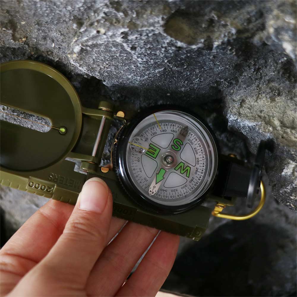 Compass Lensatic - Waterdichte professionele kompas, metalen constructie, aluminiumlegering,