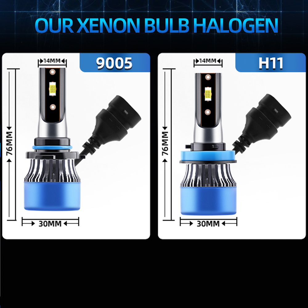 6x Combo LED koplamp 9005 H11  - Compass Lensatic recensie en prijs