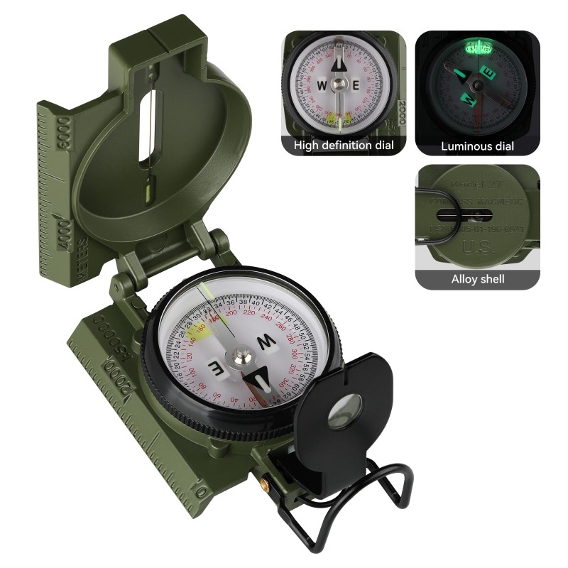 Kompas van militaire kwaliteit - Compass Lensatic recensie en prijs