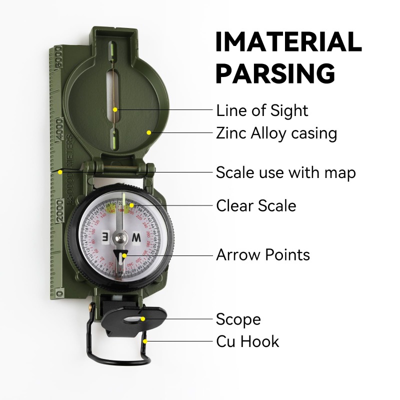 Kompas van militaire kwaliteit - Compass Lensatic recensie en prijs