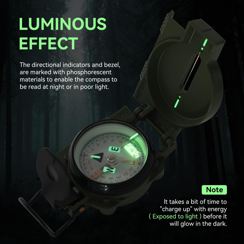 Kompas van militaire kwaliteit - Compass Lensatic recensie en prijs